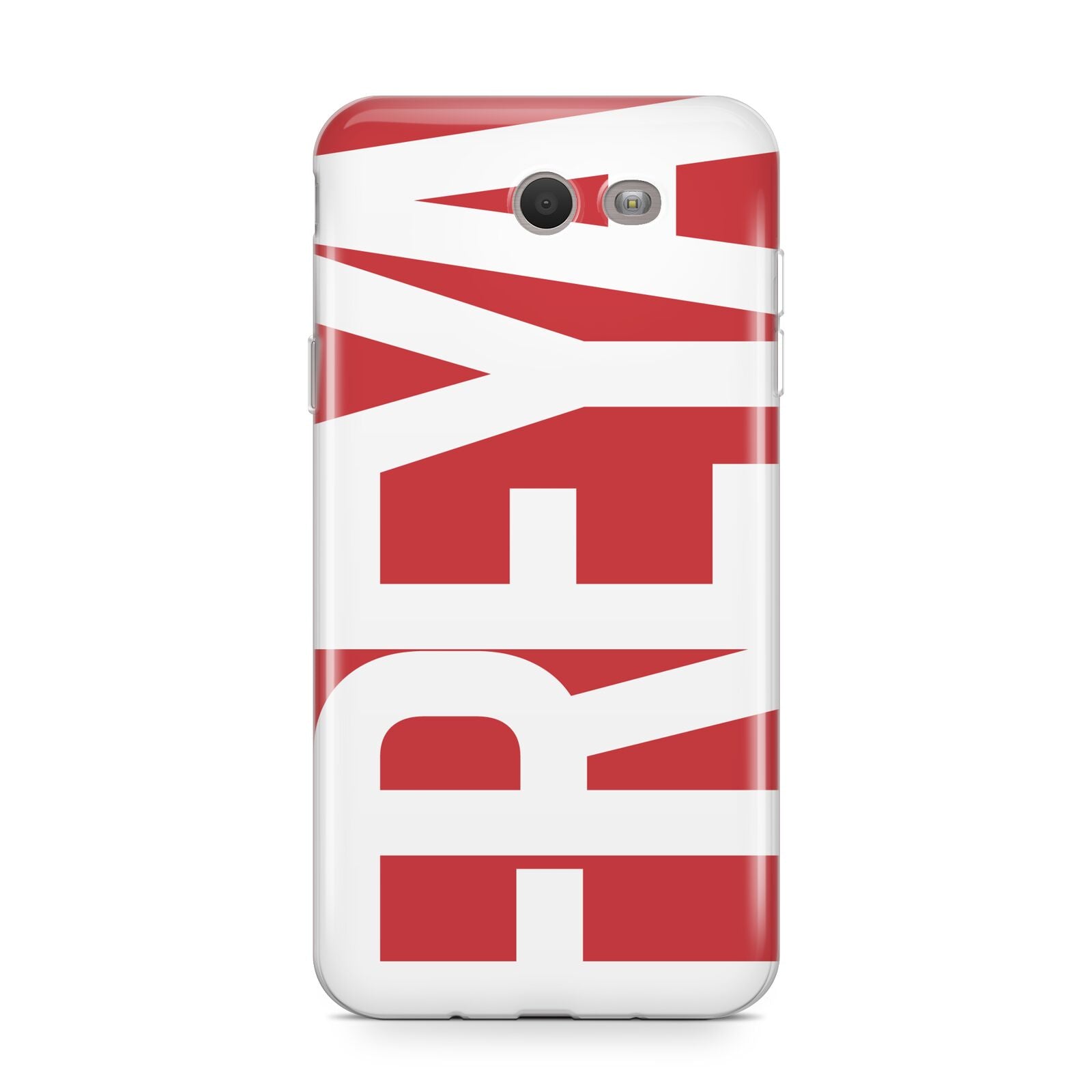 Red and White Chunky Name Samsung Galaxy J7 2017 Case