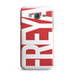 Red and White Chunky Name Samsung Galaxy J7 Case