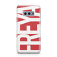 Red and White Chunky Name Samsung Galaxy S10E Case