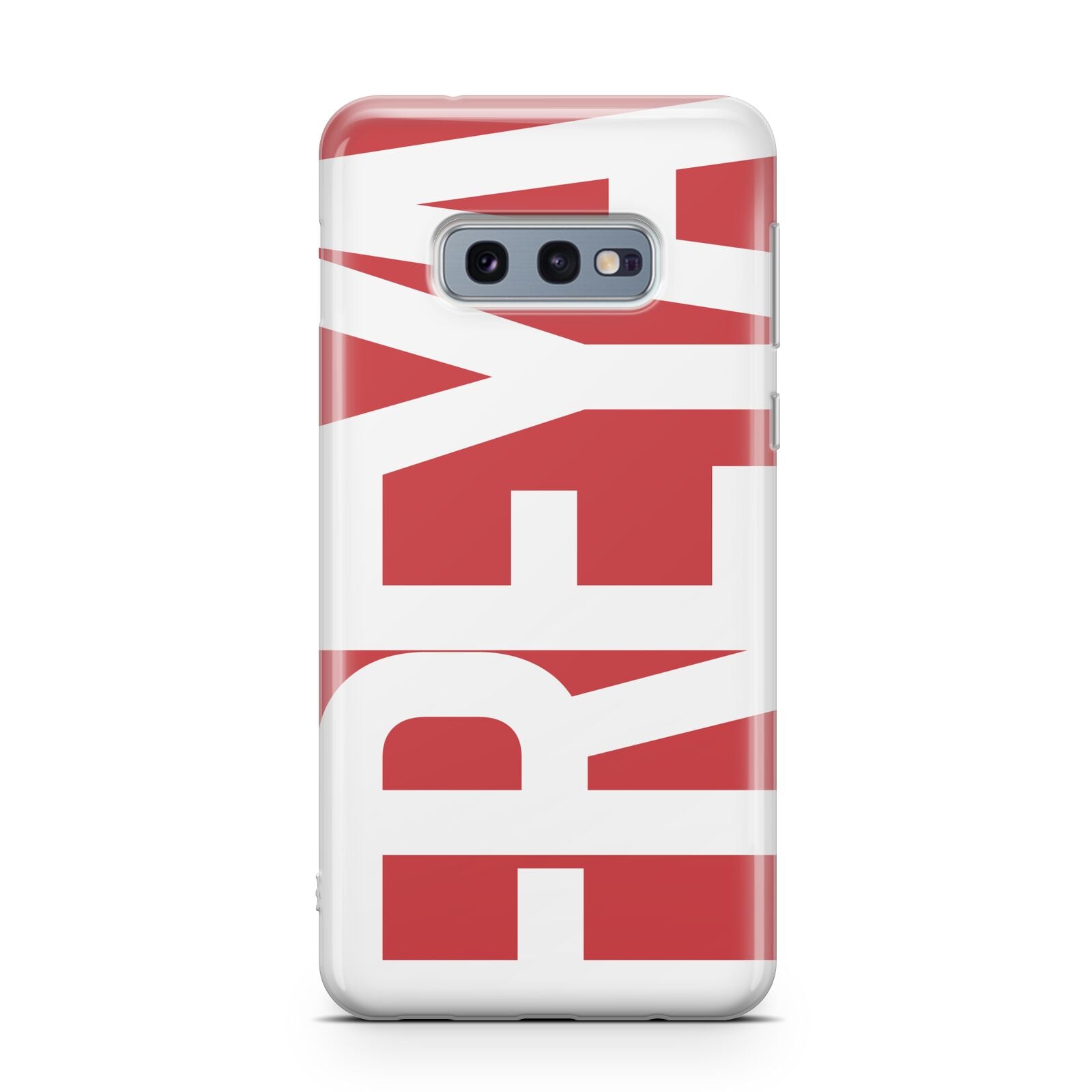 Red and White Chunky Name Samsung Galaxy S10E Case