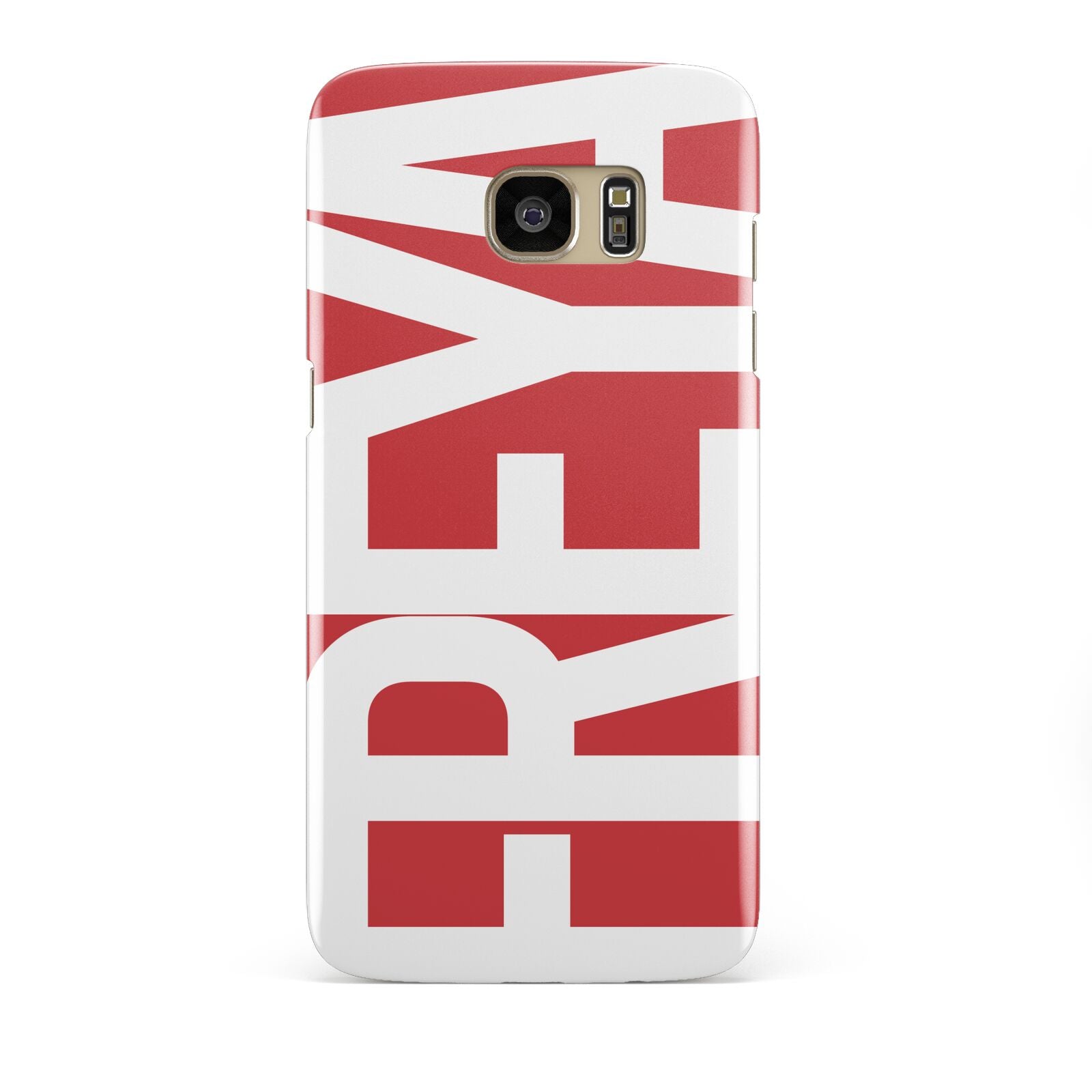 Red and White Chunky Name Samsung Galaxy S7 Edge Case