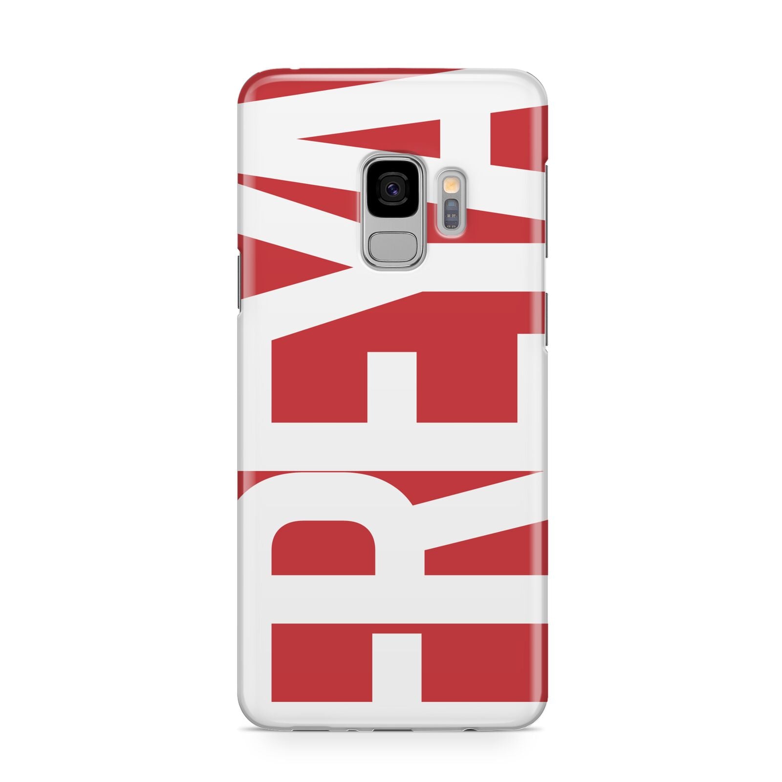 Red and White Chunky Name Samsung Galaxy S9 Case