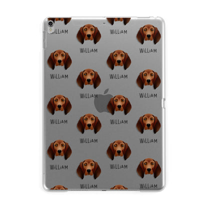 Redbone Coonhound Icon with Name Apple iPad Silver Case