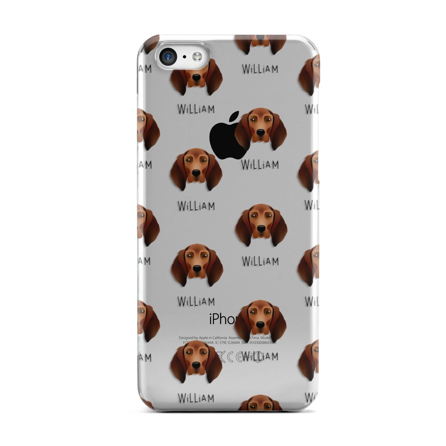 Redbone Coonhound Icon with Name Apple iPhone 5c Case