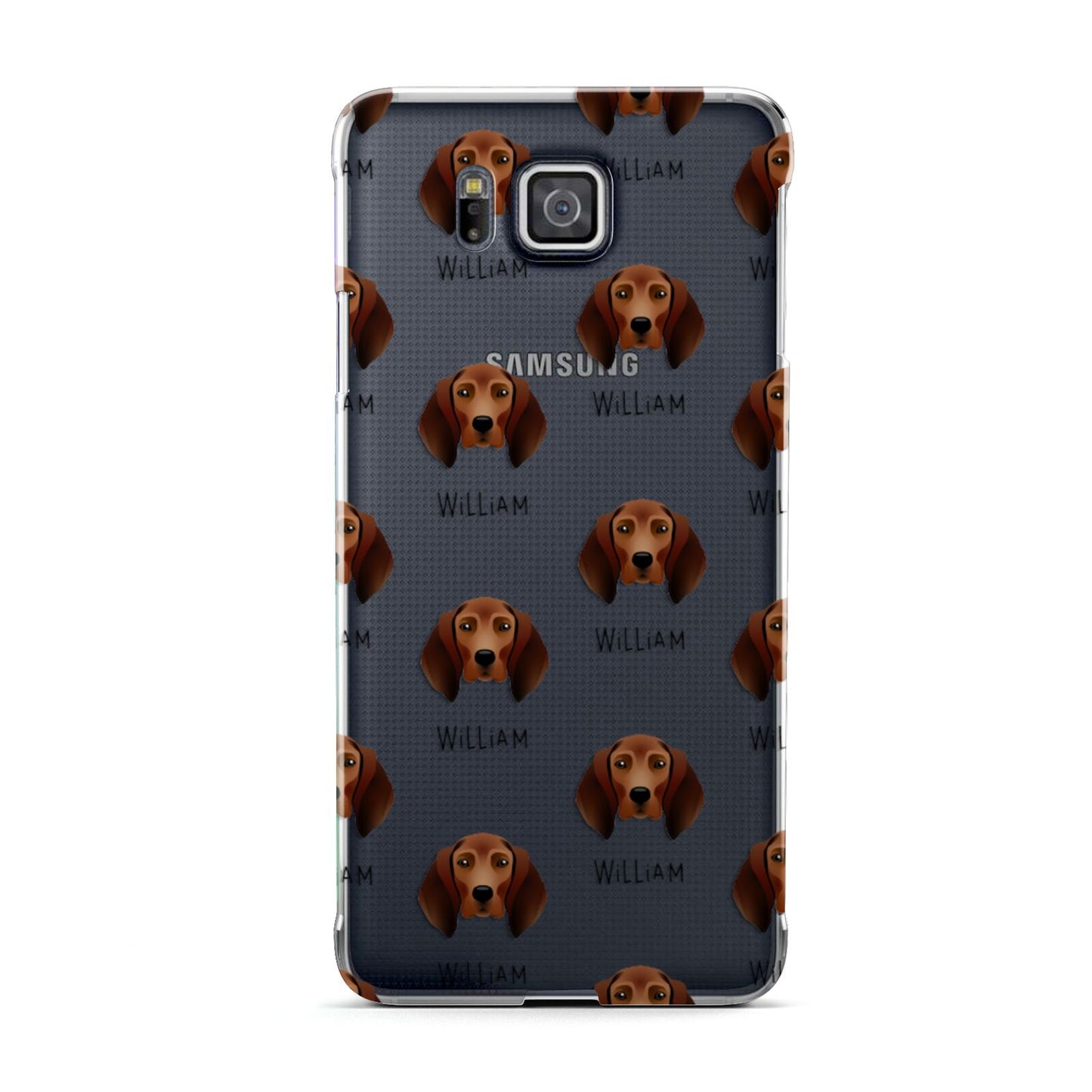 Redbone Coonhound Icon with Name Samsung Galaxy Alpha Case