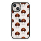 Redbone Coonhound Icon with Name iPhone 13 Black Impact Case on Silver phone