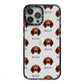 Redbone Coonhound Icon with Name iPhone 13 Pro Max Black Impact Case on Silver phone