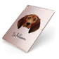 Redbone Coonhound Personalised Apple iPad Case on Rose Gold iPad Side View