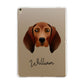Redbone Coonhound Personalised Apple iPad Gold Case