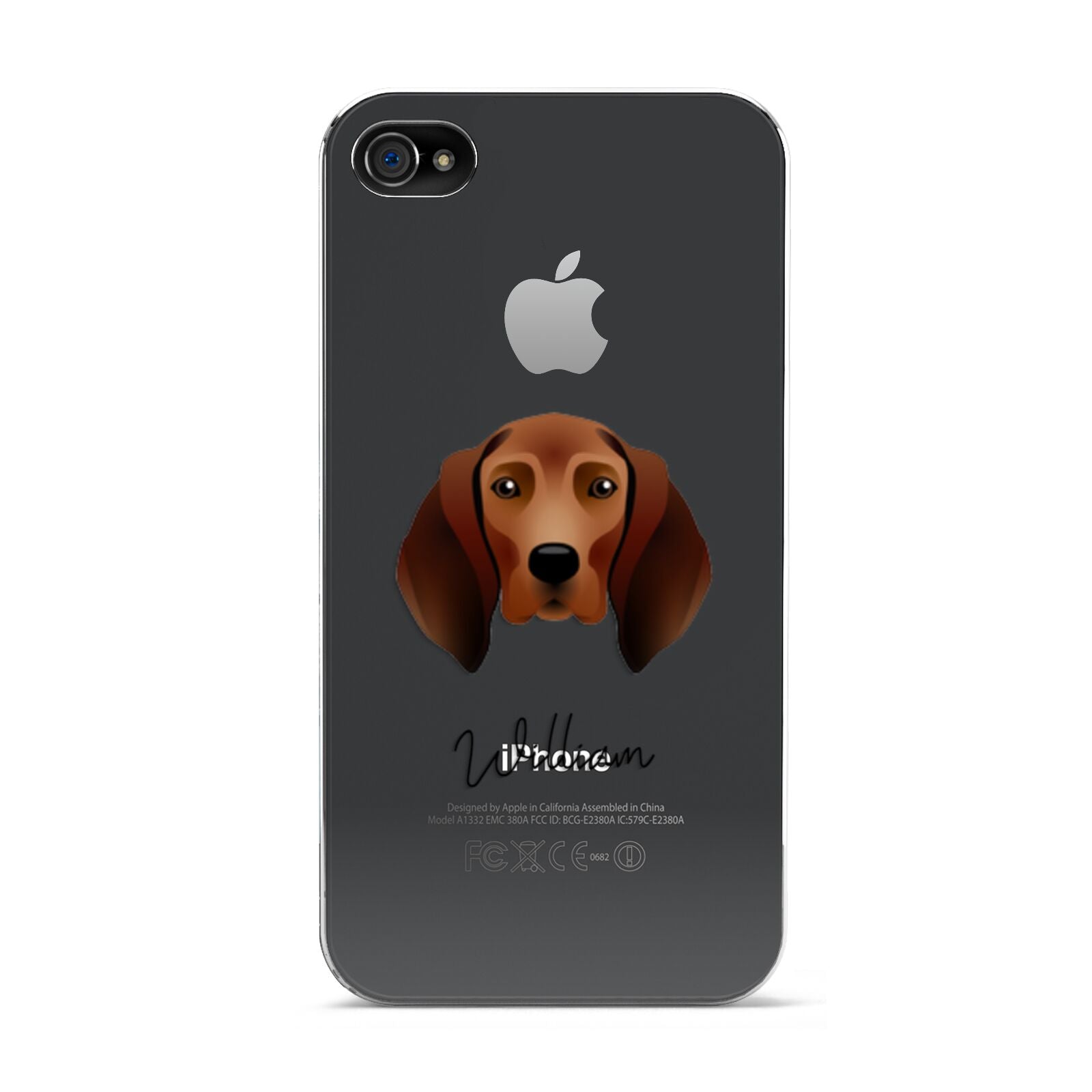 Redbone Coonhound Personalised Apple iPhone 4s Case