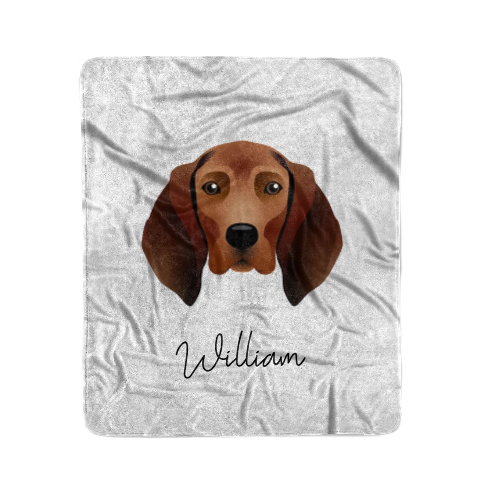 Redbone Coonhound Personalised Medium Fleece Blanket