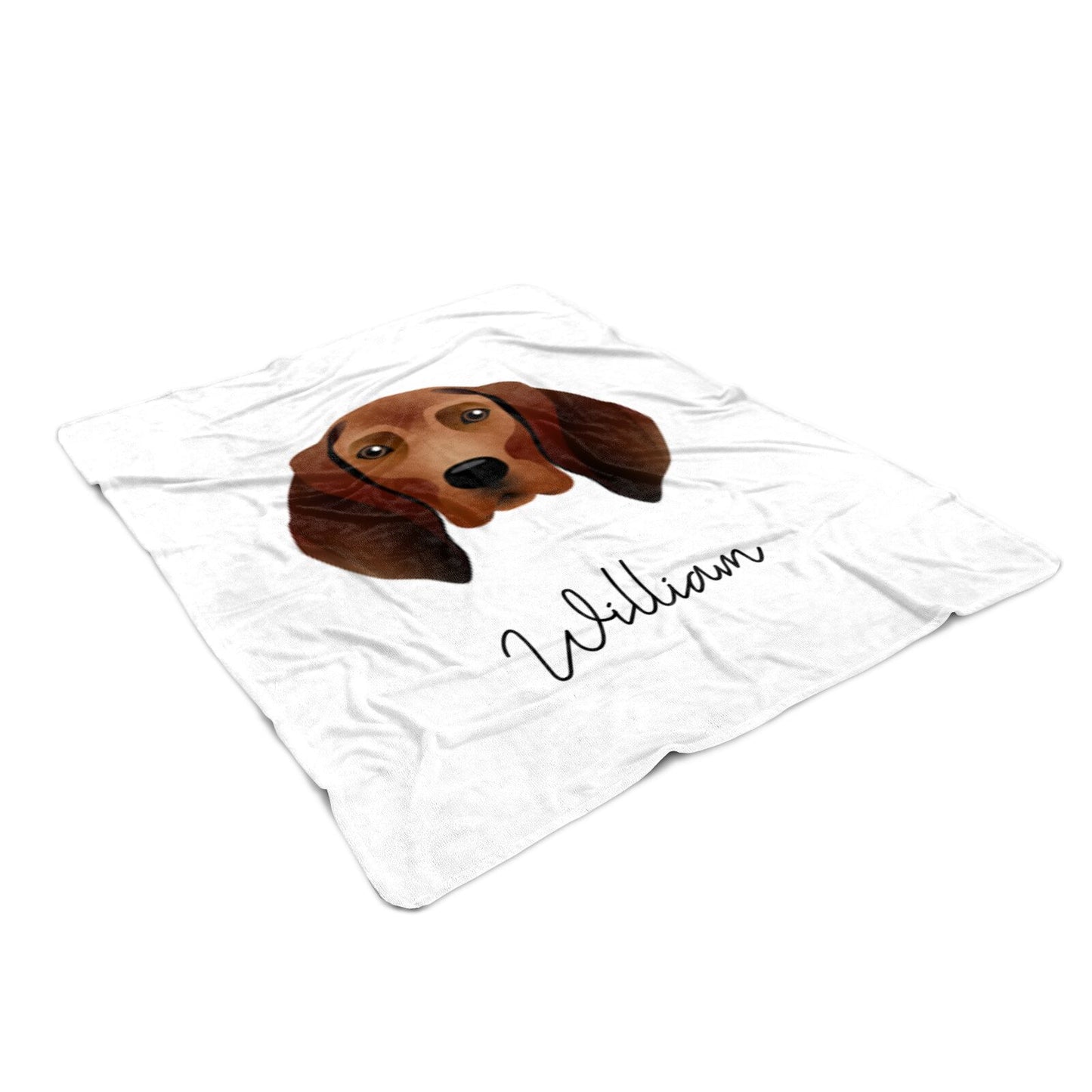 Redbone Coonhound Personalised Medium Fleece Blankets