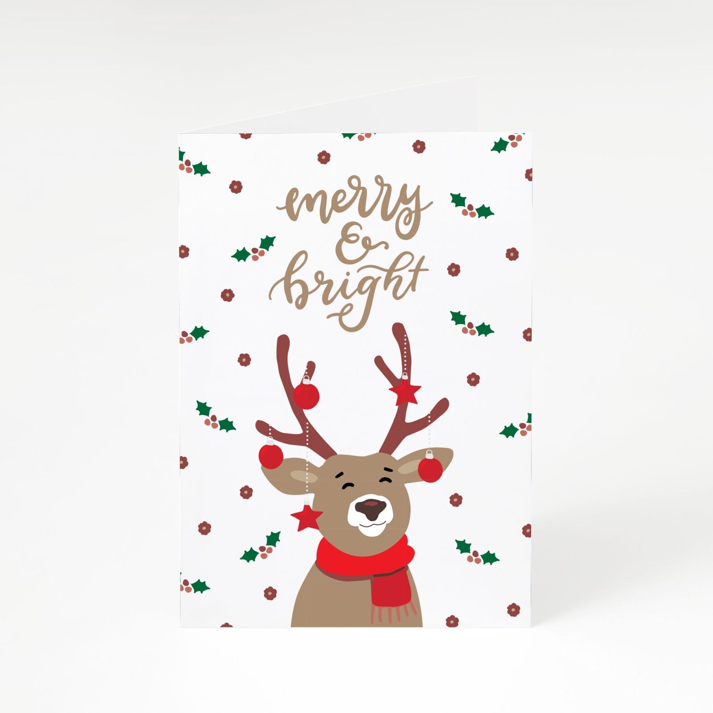 Reindeer Christmas A5 Greetings Card