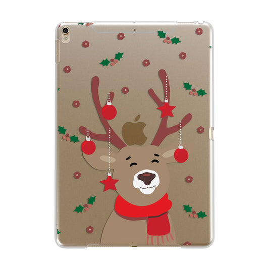 Reindeer Christmas Apple iPad Gold Case