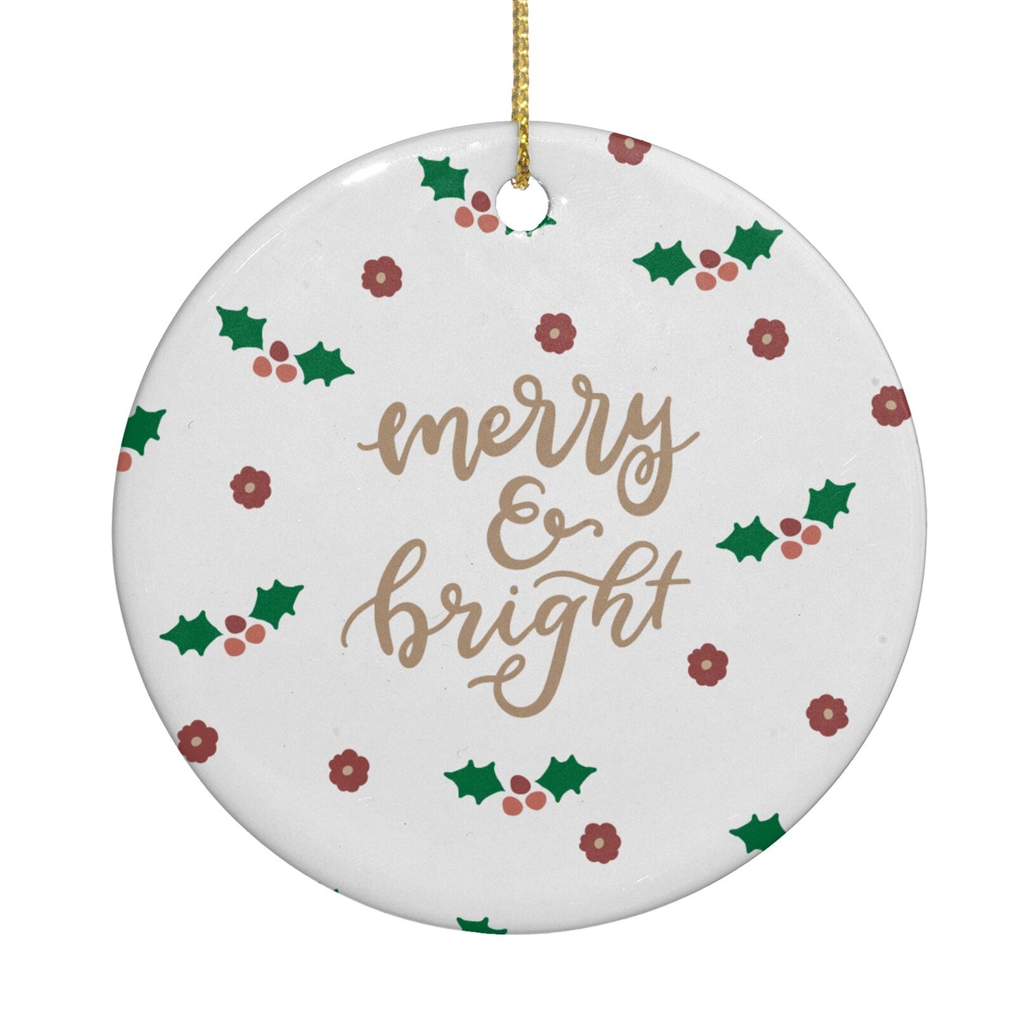 Reindeer Christmas Circle Decoration Back Image