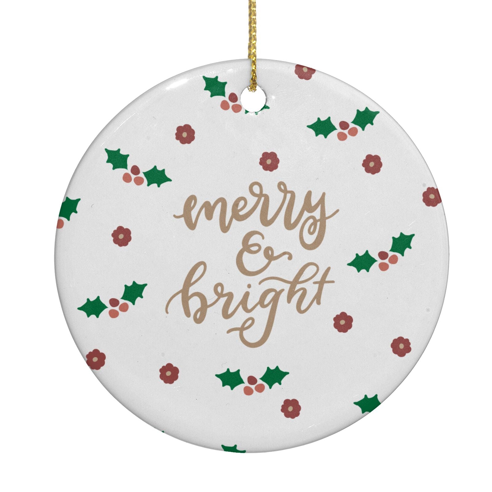 Reindeer Christmas Circle Decoration Back Image