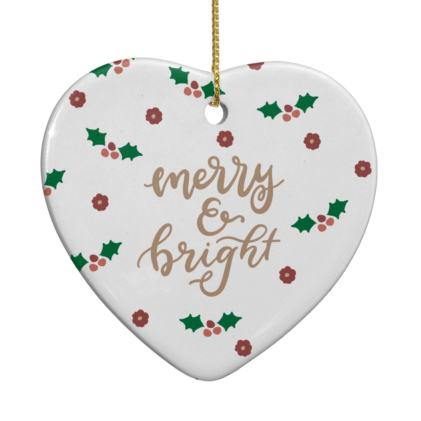 Reindeer Christmas Heart Decoration Back Image