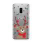 Reindeer Christmas Samsung Galaxy S9 Plus Case on Silver phone