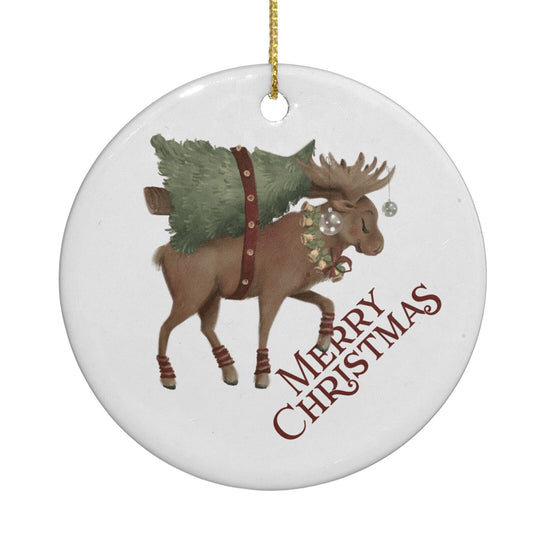 Reindeer Christmas Tree Circle Decoration
