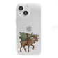 Reindeer Christmas Tree iPhone 13 Mini Clear Bumper Case