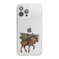 Reindeer Christmas Tree iPhone 13 Pro Max Clear Bumper Case
