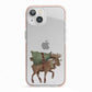 Reindeer Christmas Tree iPhone 13 TPU Impact Case with Pink Edges