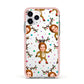 Reindeer Photo Face Apple iPhone 11 Pro in Silver with Pink Impact Case