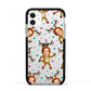 Reindeer Photo Face Apple iPhone 11 in White with Black Impact Case