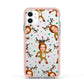 Reindeer Photo Face Apple iPhone 11 in White with Pink Impact Case