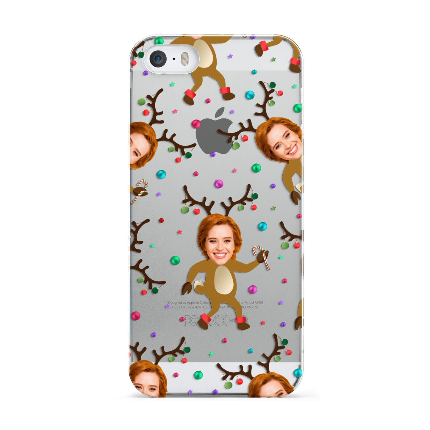 Reindeer Photo Face Apple iPhone 5 Case
