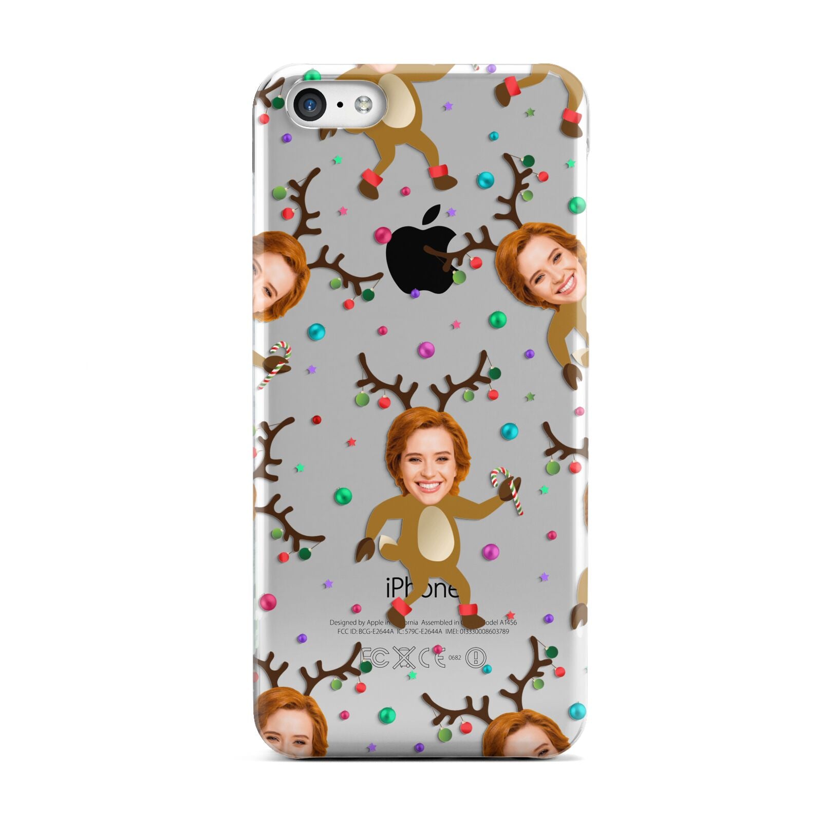 Reindeer Photo Face Apple iPhone 5c Case