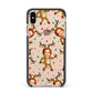 Reindeer Photo Face Apple iPhone Xs Max Impact Case Black Edge on Gold Phone