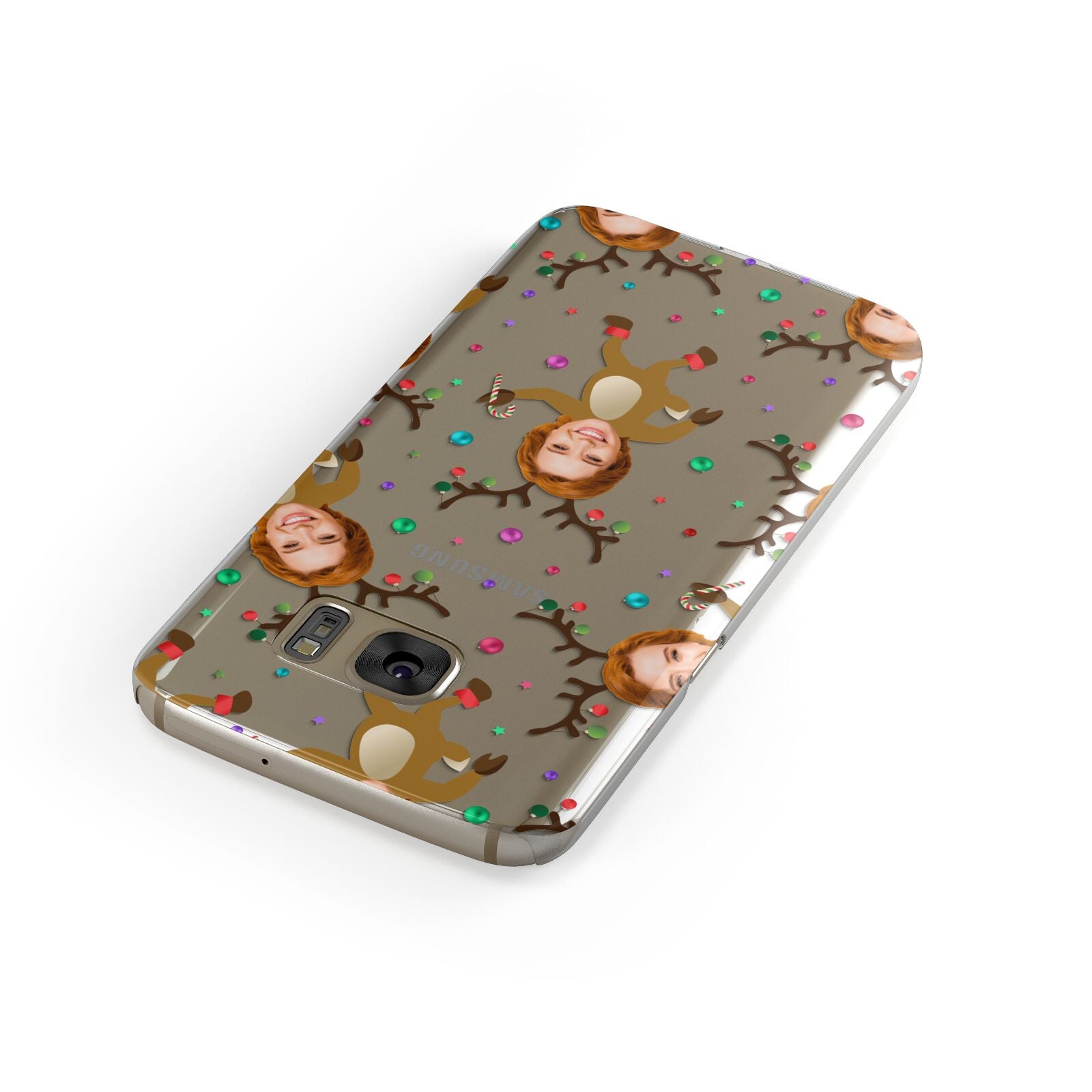 Reindeer Photo Face Samsung Galaxy Case Front Close Up