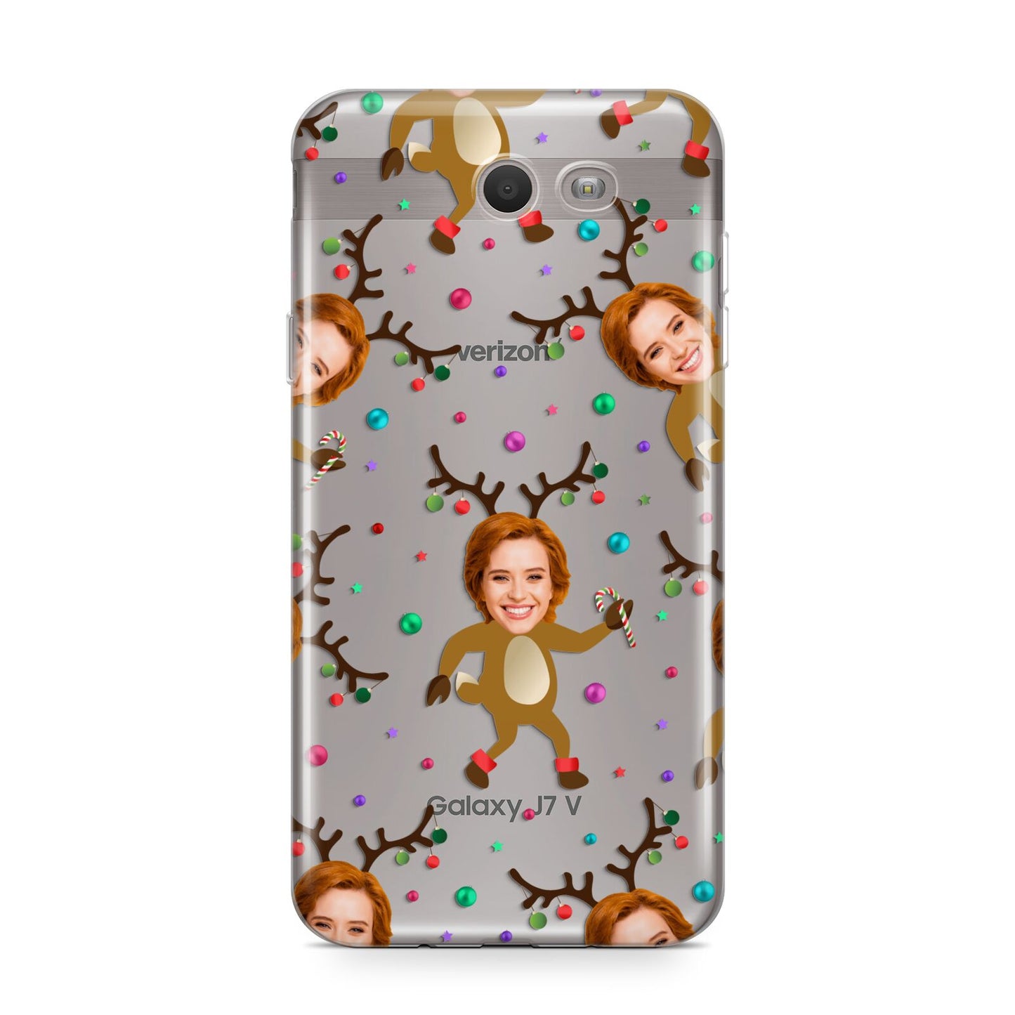 Reindeer Photo Face Samsung Galaxy J7 2017 Case