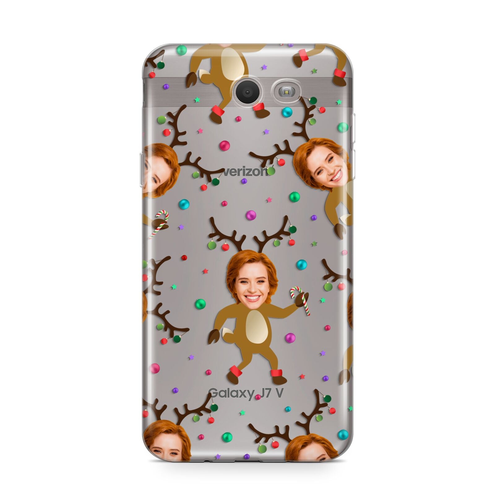 Reindeer Photo Face Samsung Galaxy J7 2017 Case
