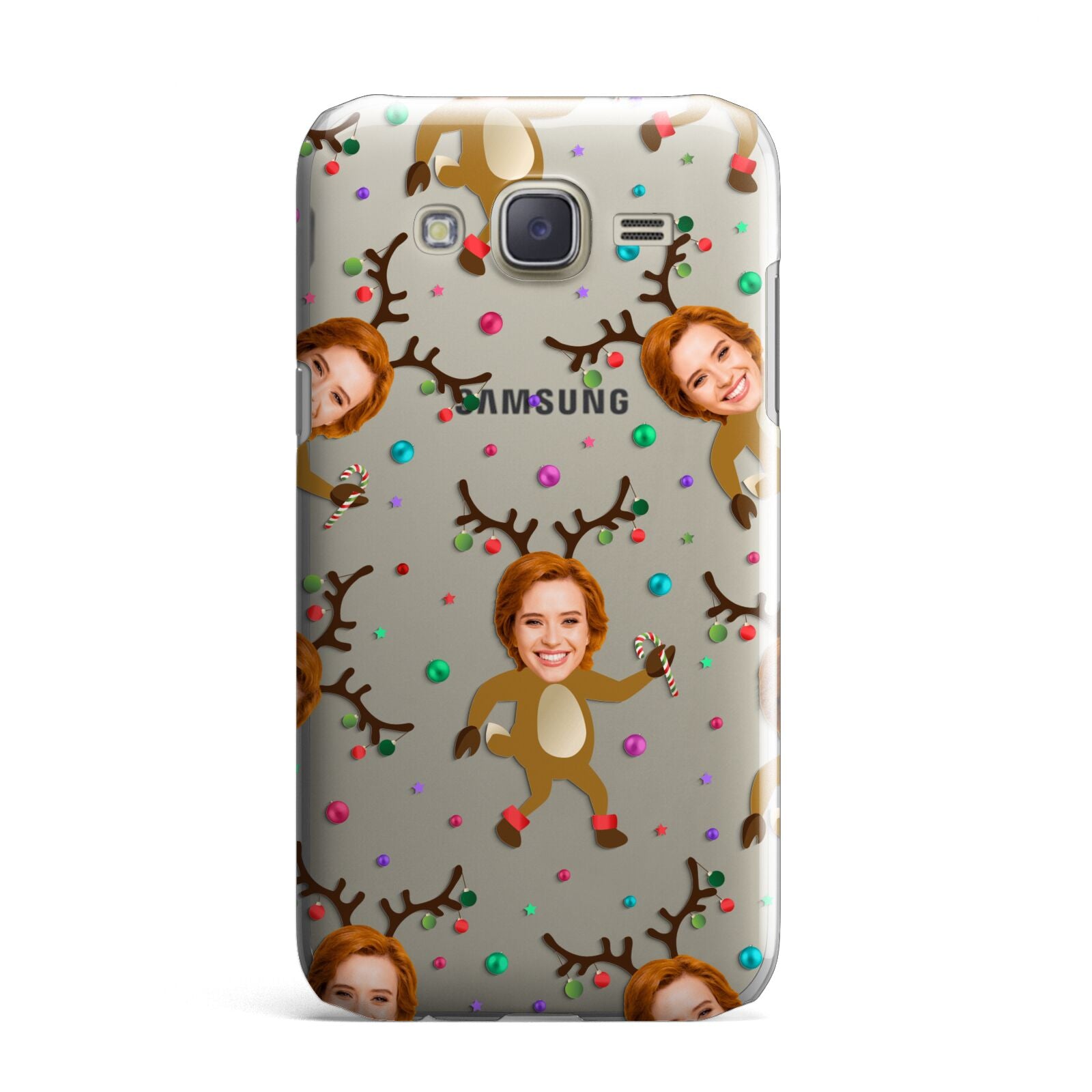 Reindeer Photo Face Samsung Galaxy J7 Case