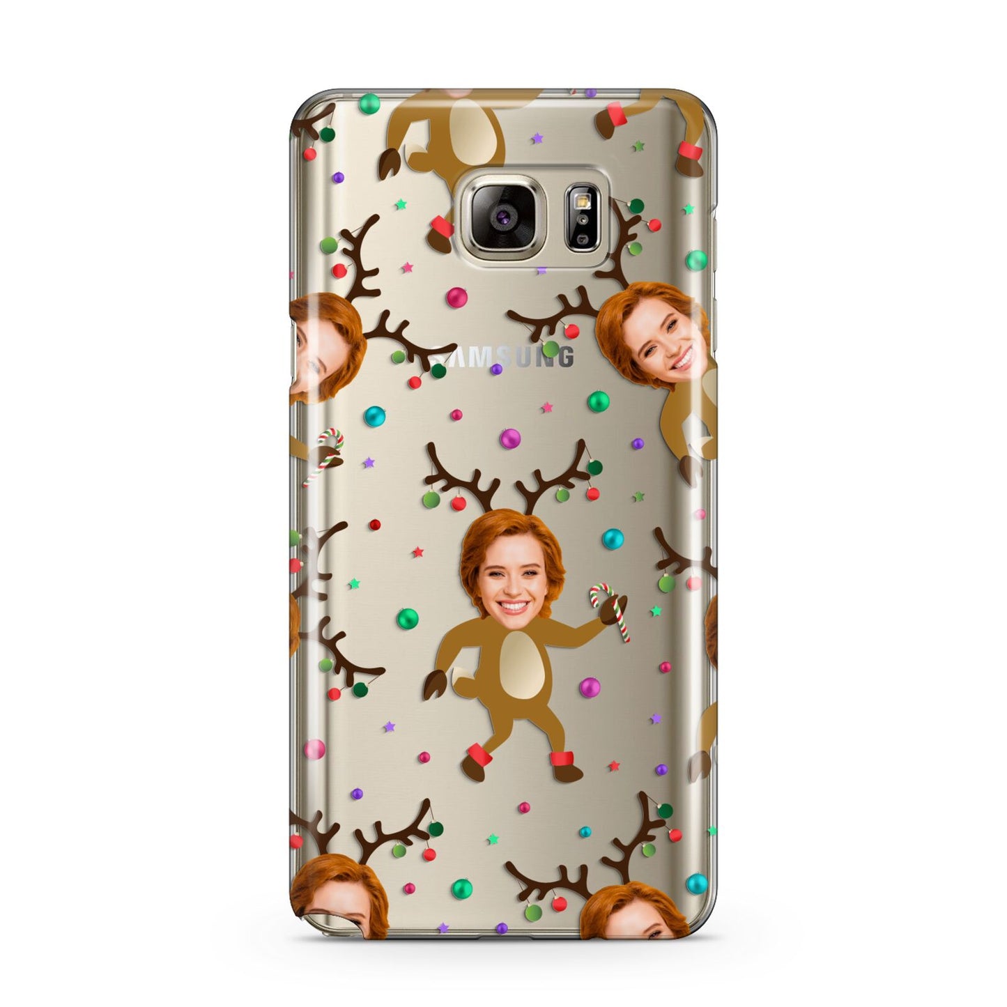 Reindeer Photo Face Samsung Galaxy Note 5 Case