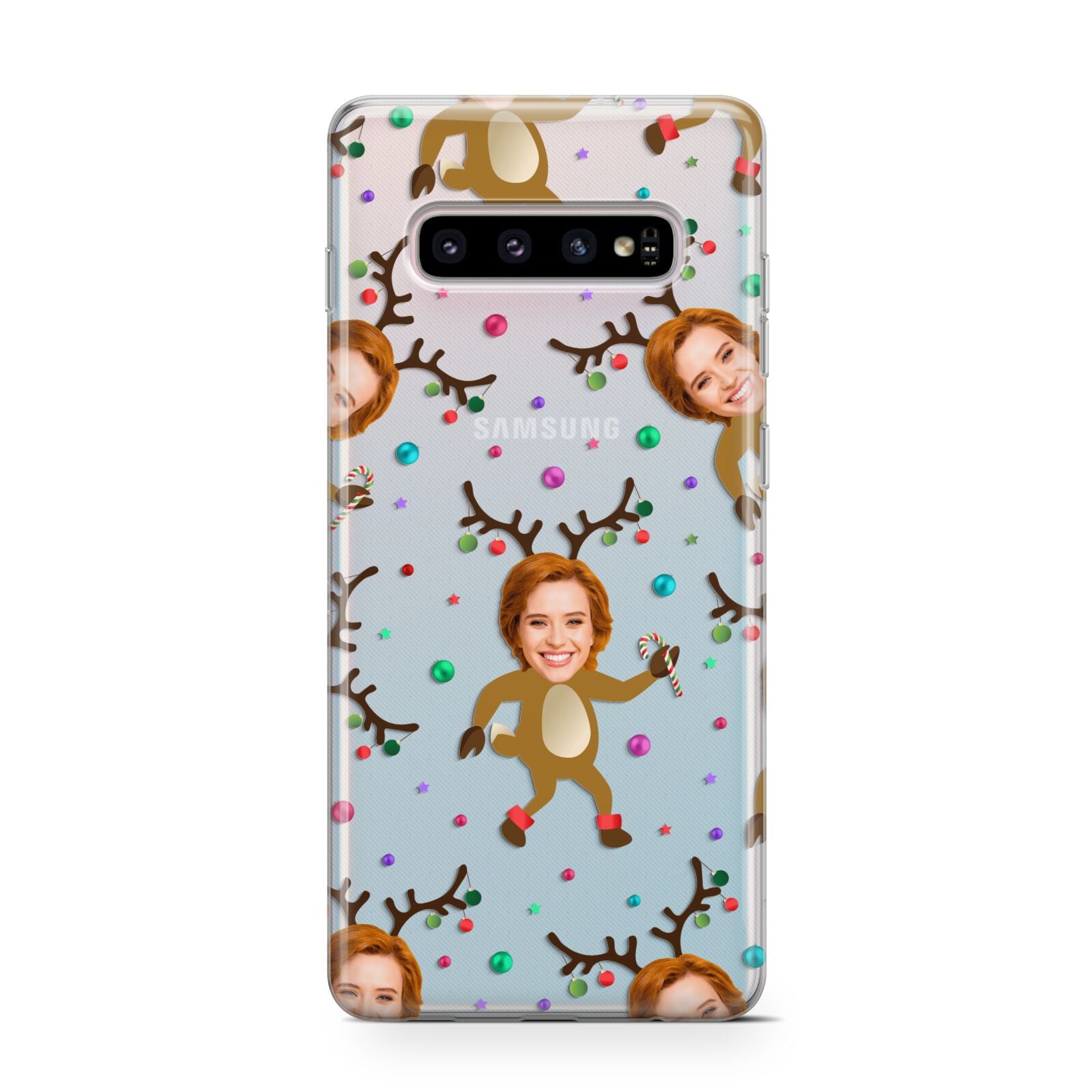 Reindeer Photo Face Samsung Galaxy S10 Case