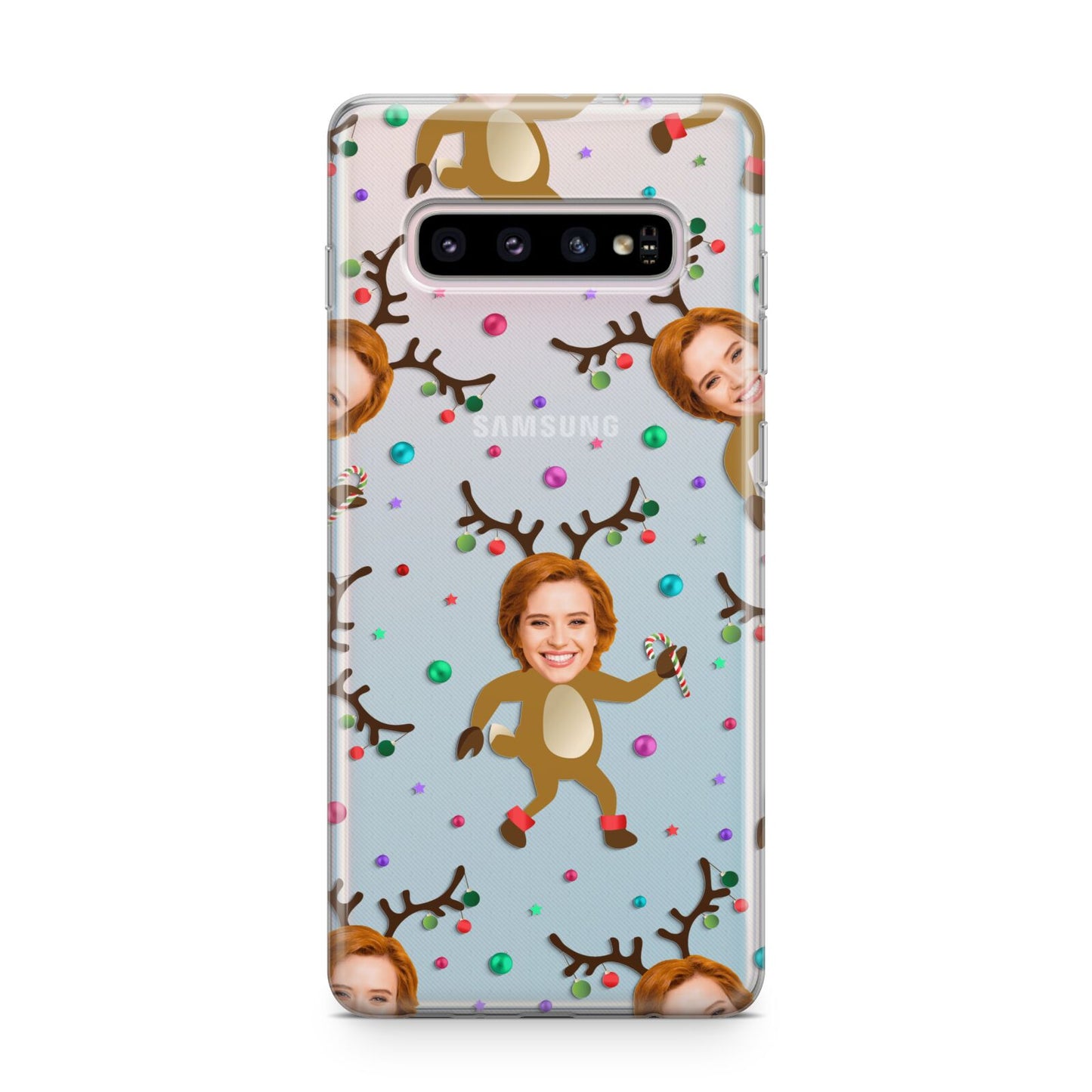 Reindeer Photo Face Samsung Galaxy S10 Plus Case