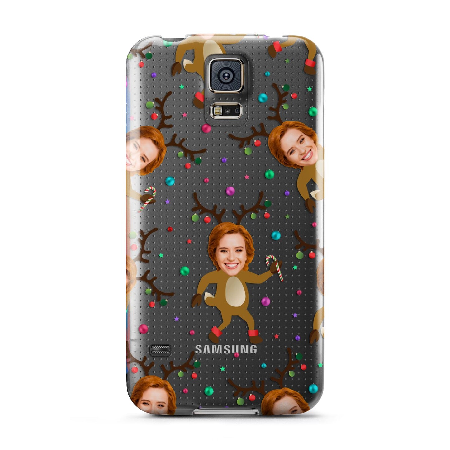Reindeer Photo Face Samsung Galaxy S5 Case