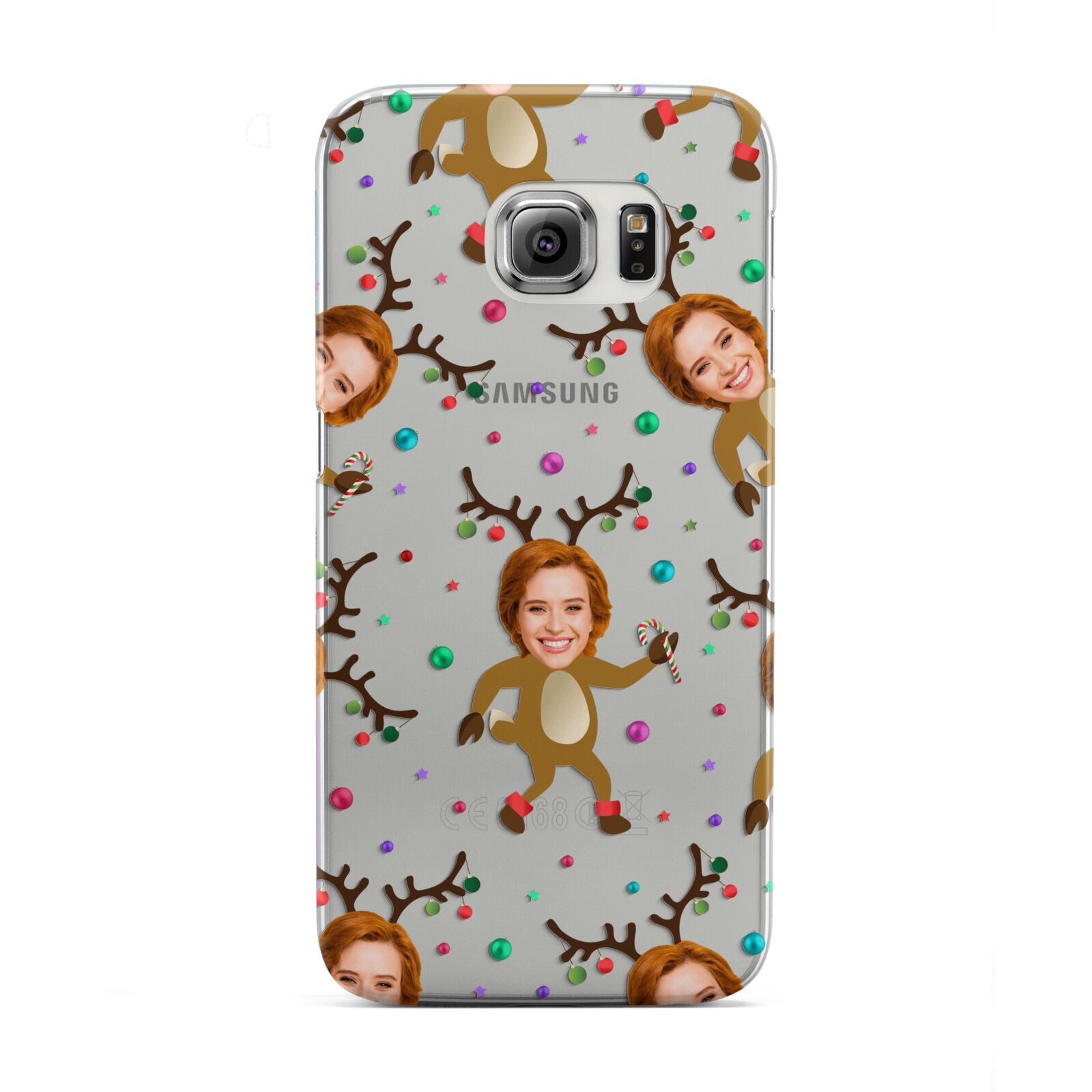 Reindeer Photo Face Samsung Galaxy S6 Edge Case