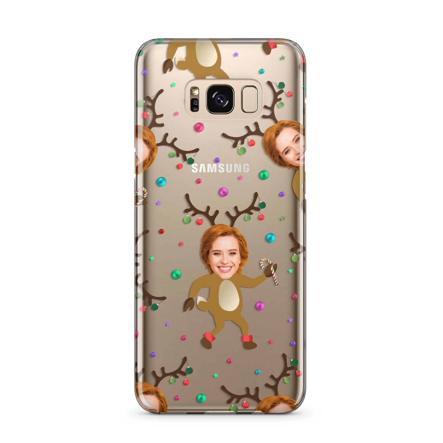Reindeer Photo Face Samsung Galaxy S8 Plus Case
