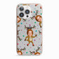 Reindeer Photo Face iPhone 13 Pro TPU Impact Case with Pink Edges