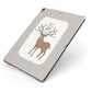 Reindeer Presents Apple iPad Case on Grey iPad Side View