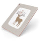 Reindeer Presents Apple iPad Case on Rose Gold iPad Side View