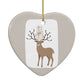 Reindeer Presents Heart Decoration Back Image
