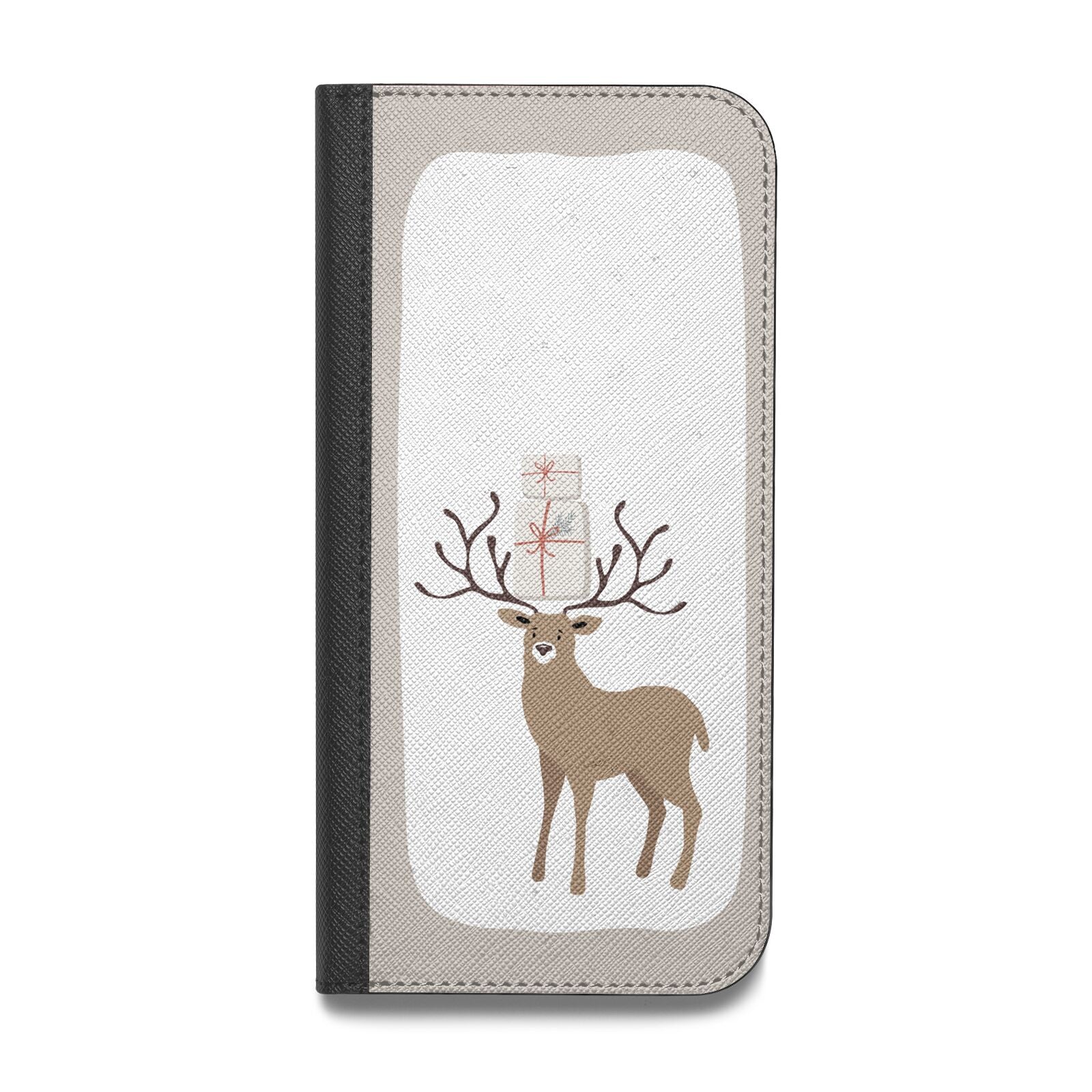 Reindeer Presents Vegan Leather Flip Samsung Case