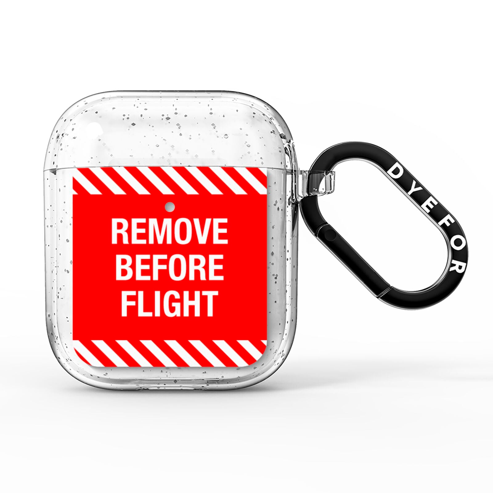 Remove Before Flight AirPods Glitter Case