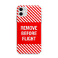 Remove Before Flight Apple iPhone 11 in White with Bumper Case