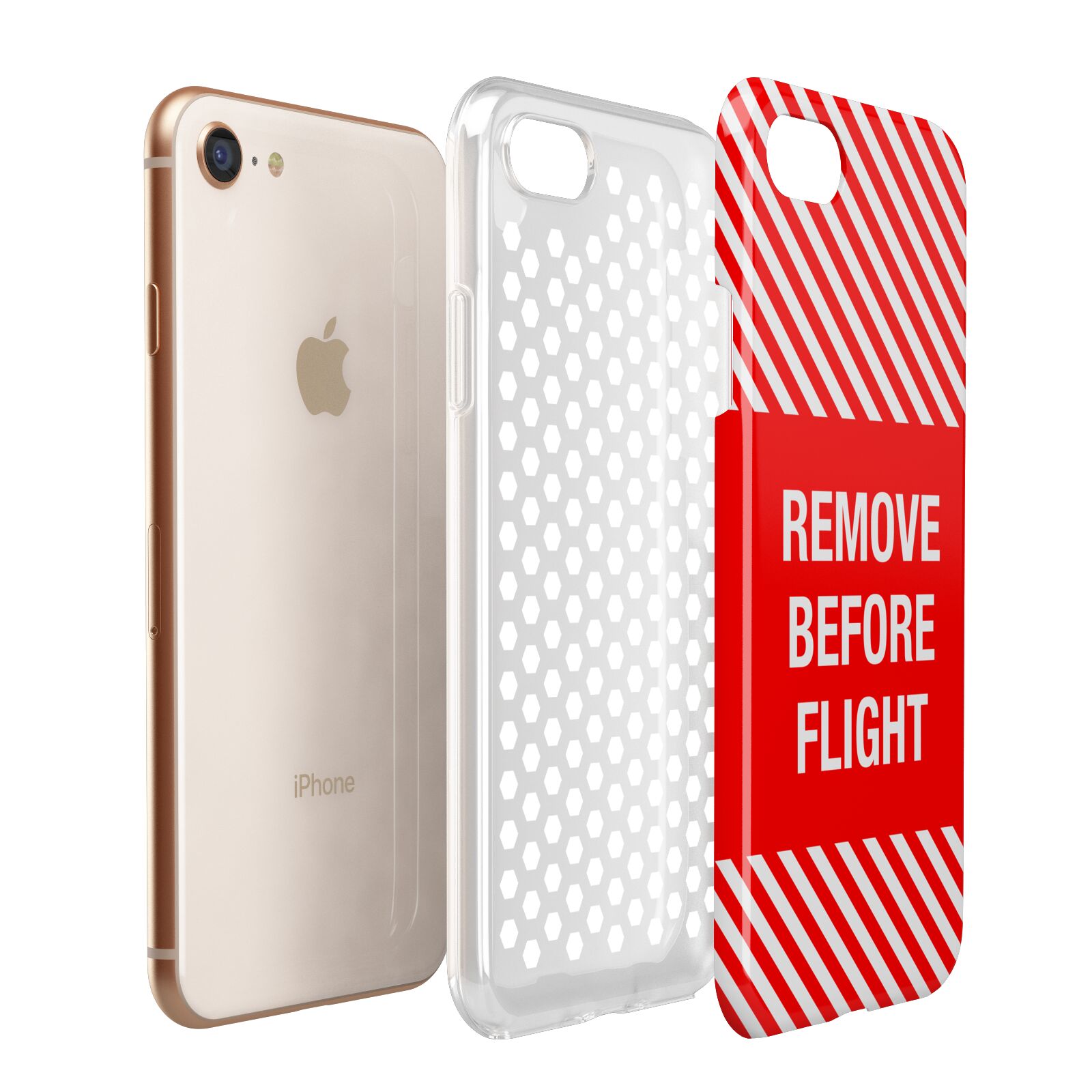 Remove Before Flight Apple iPhone 7 8 3D Tough Case Expanded View